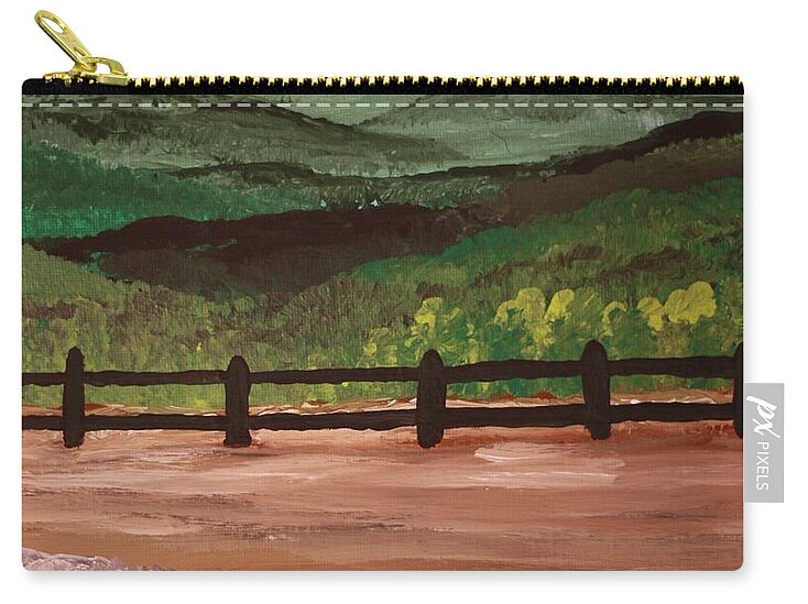 Mountain View Beyond the Fence - Zip Pouch