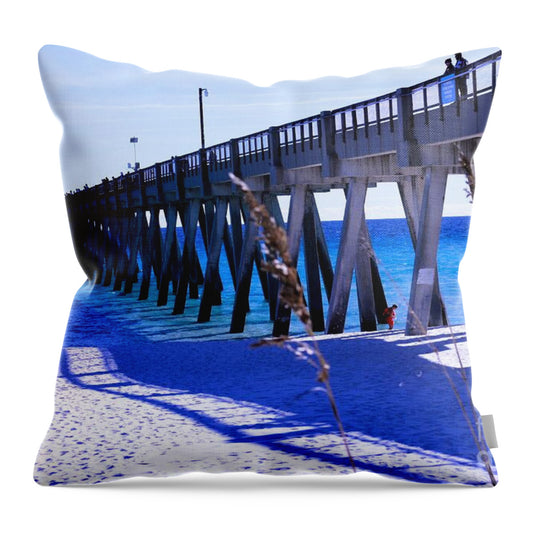 Navarre Beach Pier - Throw Pillow