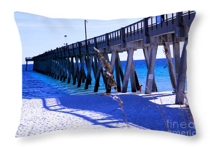 Navarre Beach Pier - Throw Pillow
