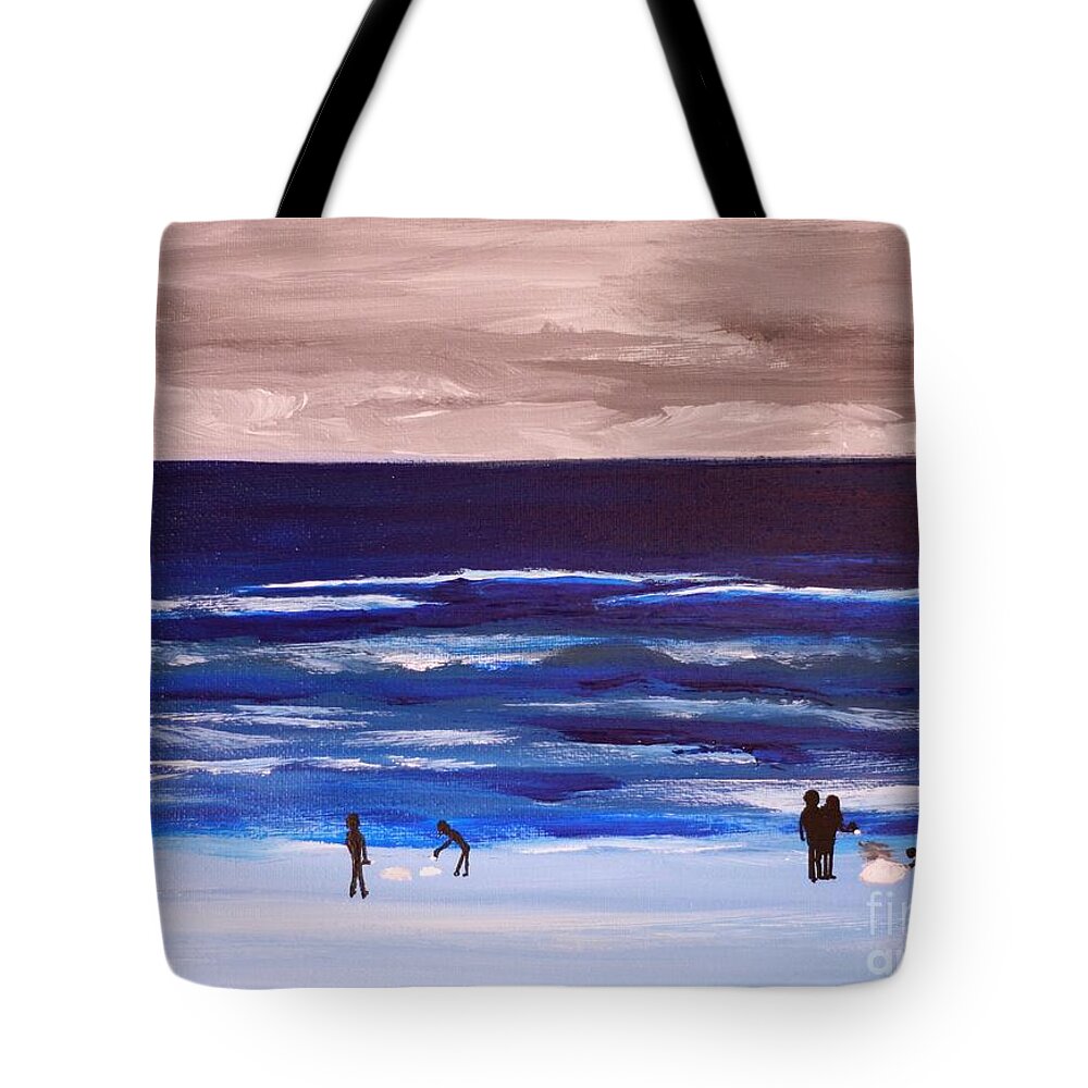 Night Crabbing on the Beach - Tote Bag