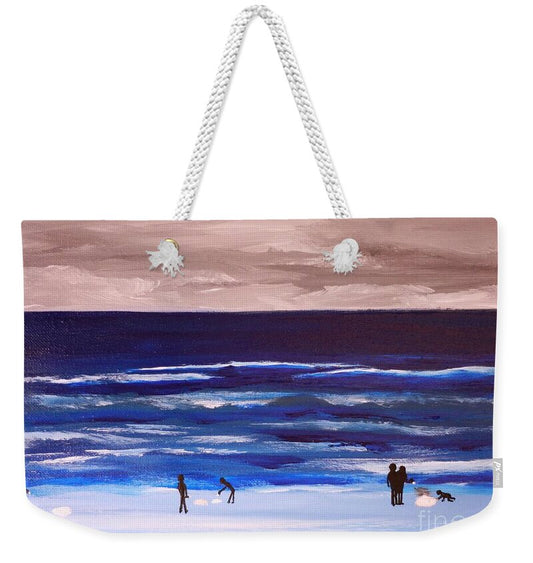 Night Crabbing on the Beach - Weekender Tote Bag