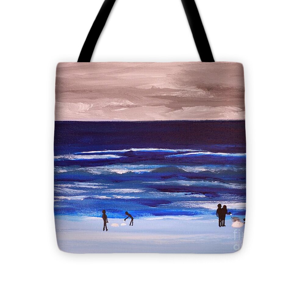 Night Crabbing on the Beach - Tote Bag