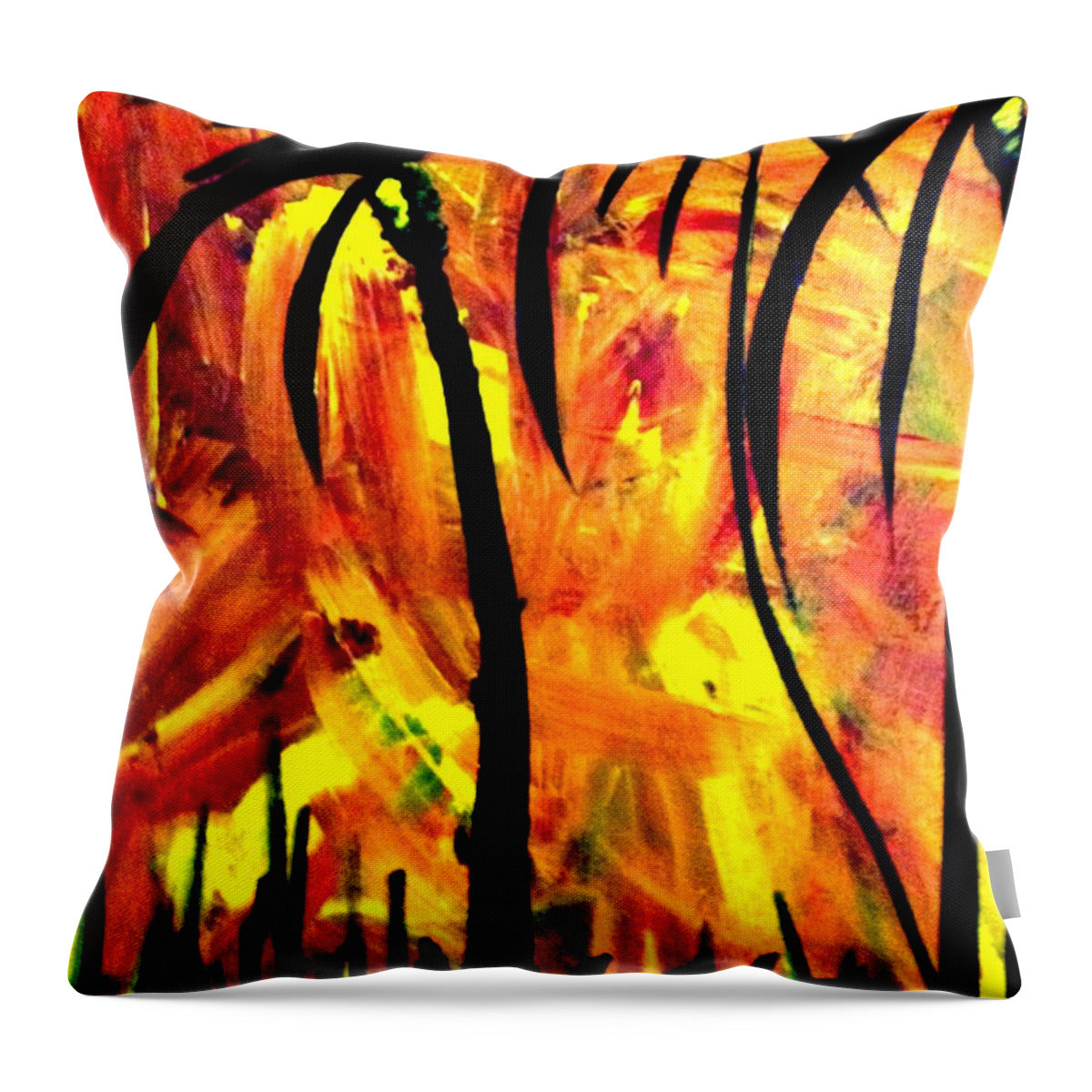 Palms aFire - Throw Pillow