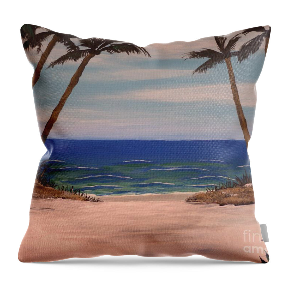 Palms of Paradise - Throw Pillow