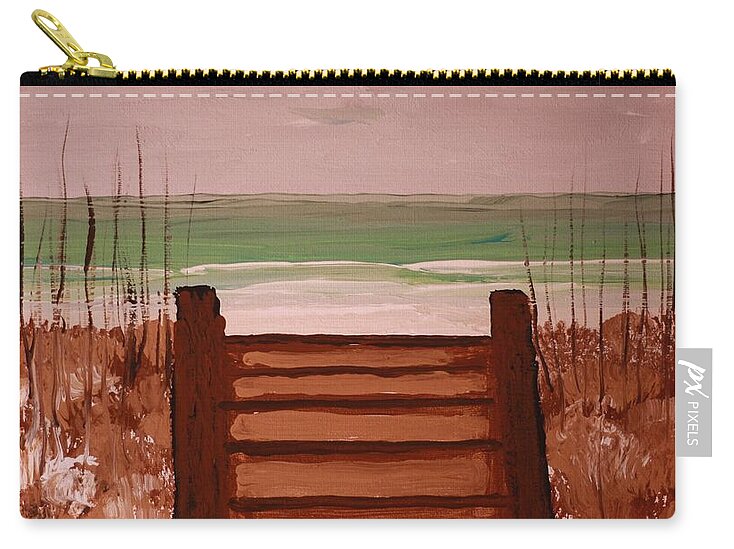 Pathway to Tranquil Beach - Zip Pouch