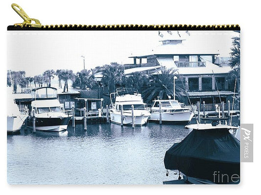 Peg Leg Pete's Marina with Docked Boats - Zip Pouch