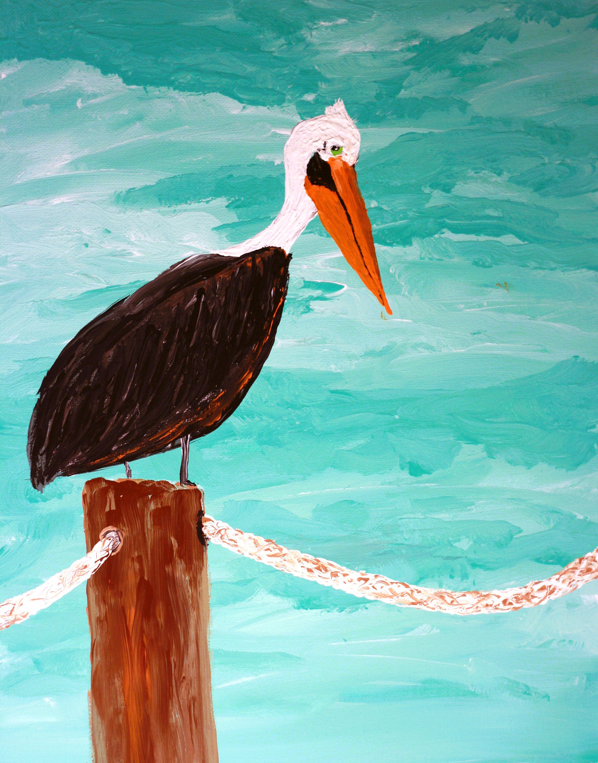 Pelican on a Pylon Print