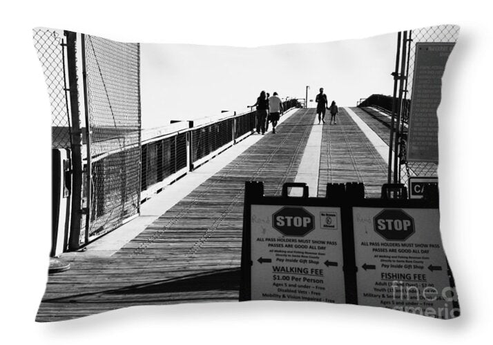 Navarre Florida Pier Entrance - Throw Pillow