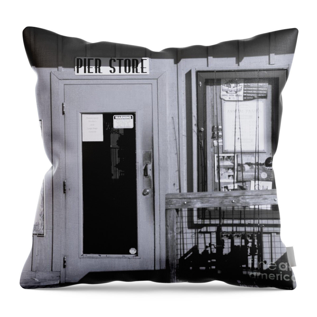 Navarre Pier Store Entrance - Throw Pillow