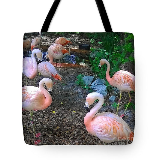 Pink Flamingos - Tote Bag