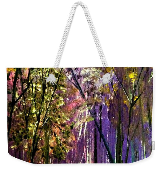Purple Life Original Painting by James Daugherty - Weekender Tote Bag