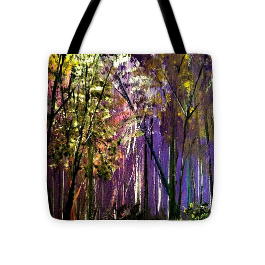 Purple Life Original Painting by James Daugherty - Tote Bag