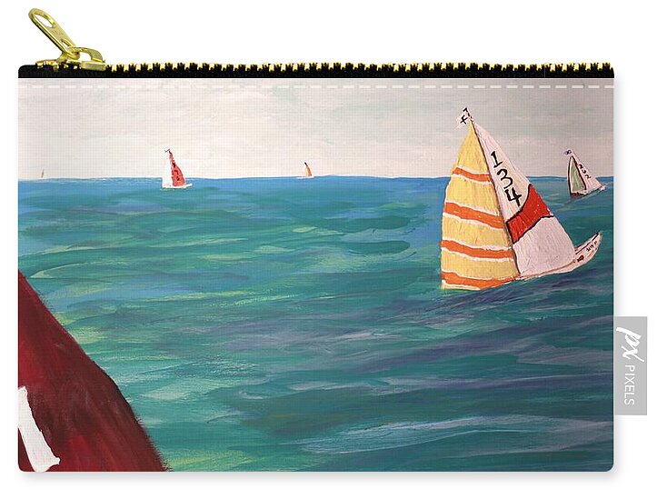 Regatta Sailboats on the Ocean - Zip Pouch