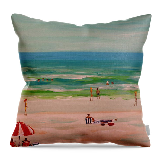 Relaxing Day at the Beach - Throw Pillow