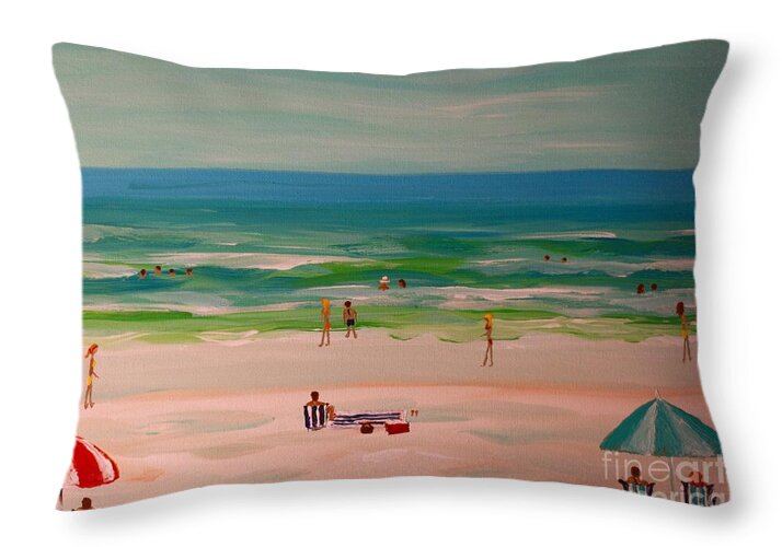 Relaxing Day at the Beach - Throw Pillow