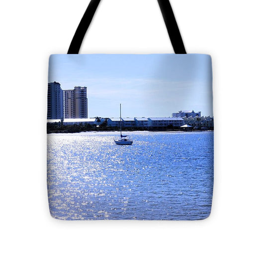 Sailboat on the Sound Navarre Beach - Tote Bag