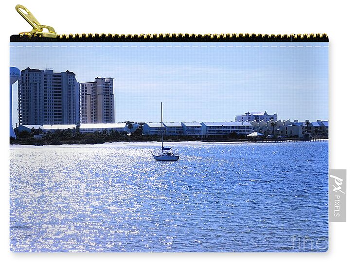 Sailboat on the Sound Navarre Beach - Zip Pouch