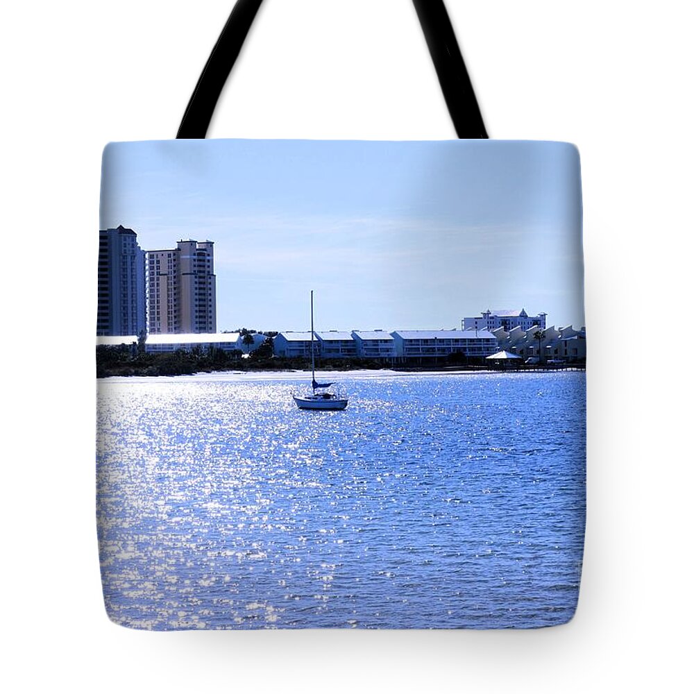 Sailboat on the Sound Navarre Beach - Tote Bag