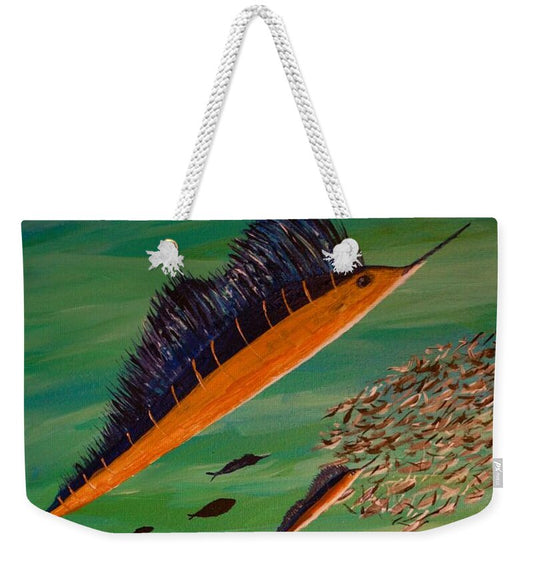 Sailfish Swimming Amongst Fish - Weekender Tote Bag