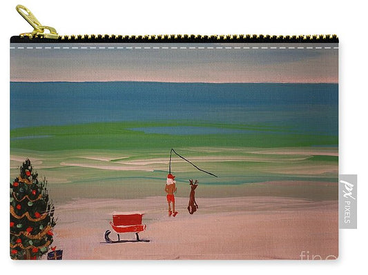 Santa Fishing by the Sea - Zip Pouch