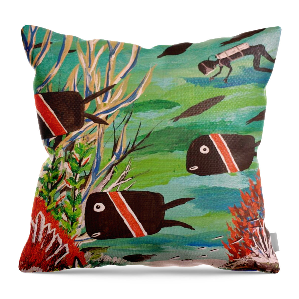 Scuba Driver - Throw Pillow