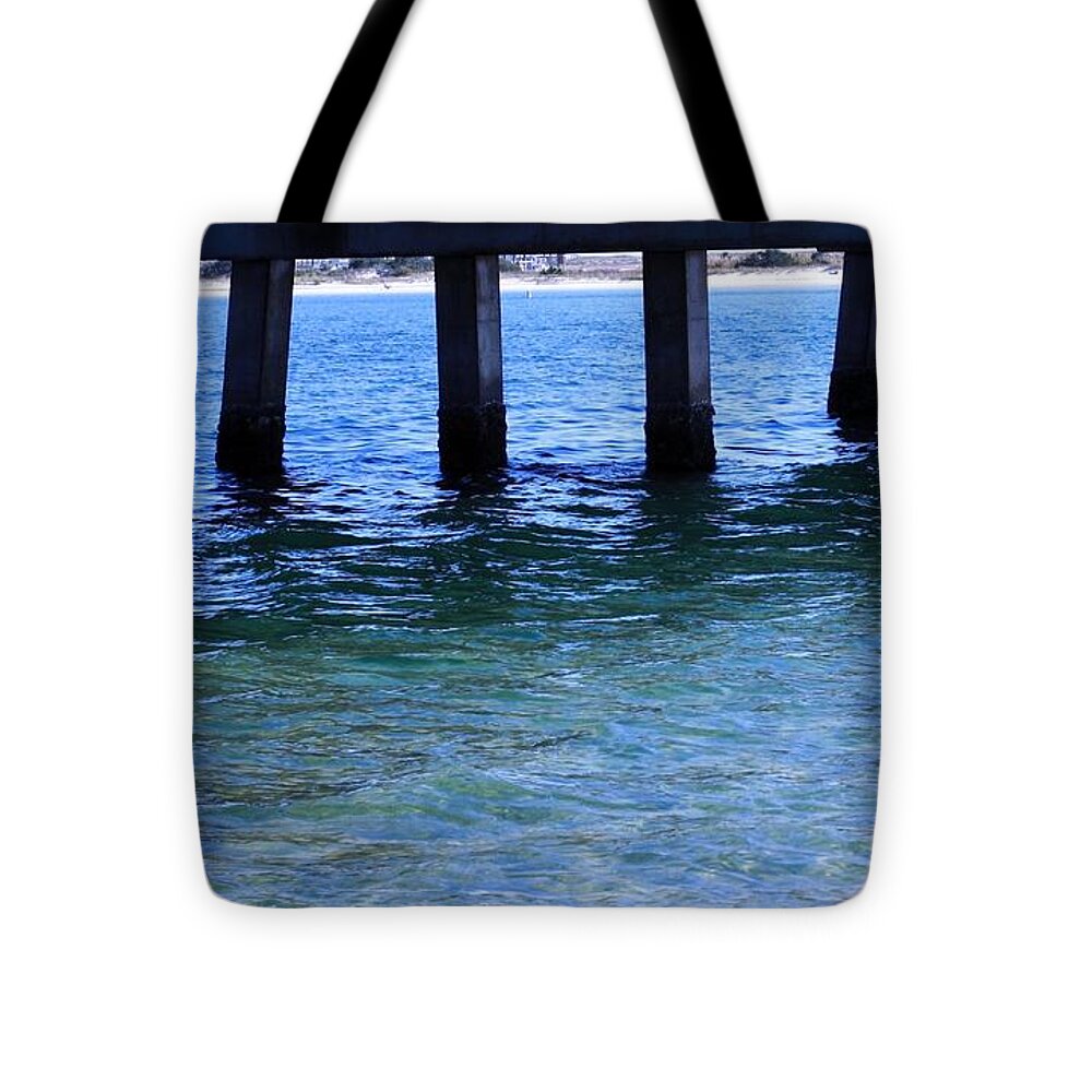 Seaside Pier and Rippled Water - Tote Bag