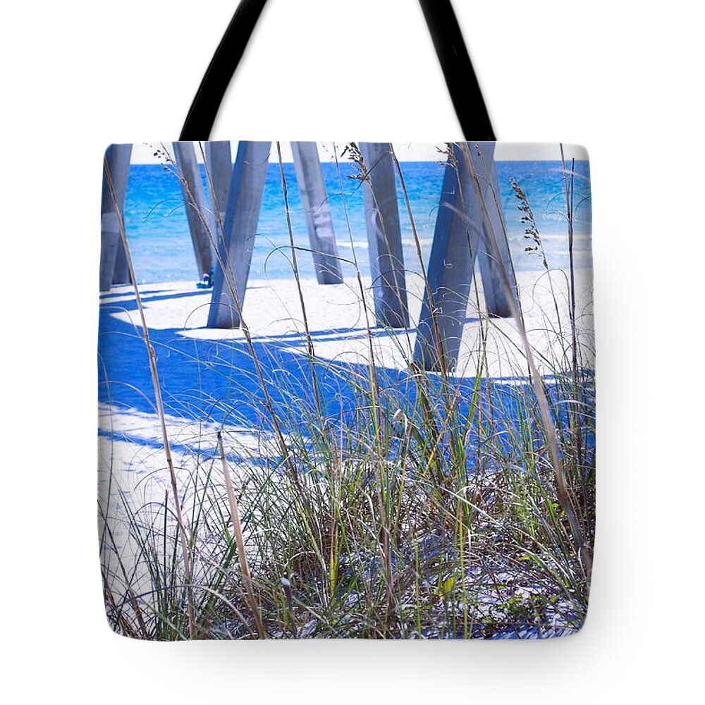Navarre Beach Pier View - Tote Bag