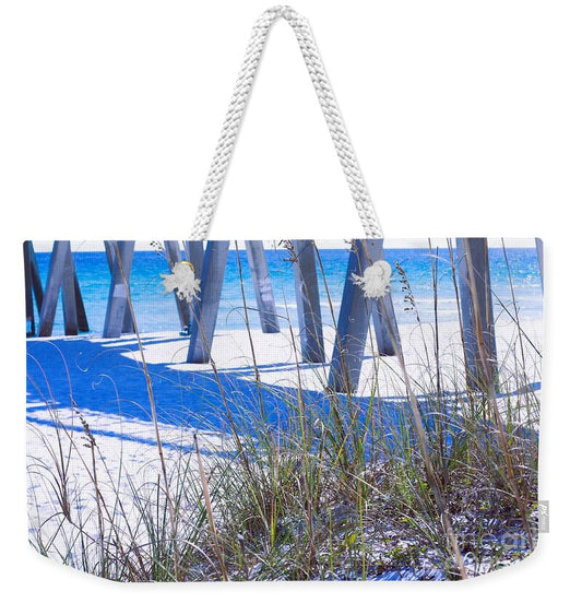 Navarre Beach Pier View - Weekender Tote Bag