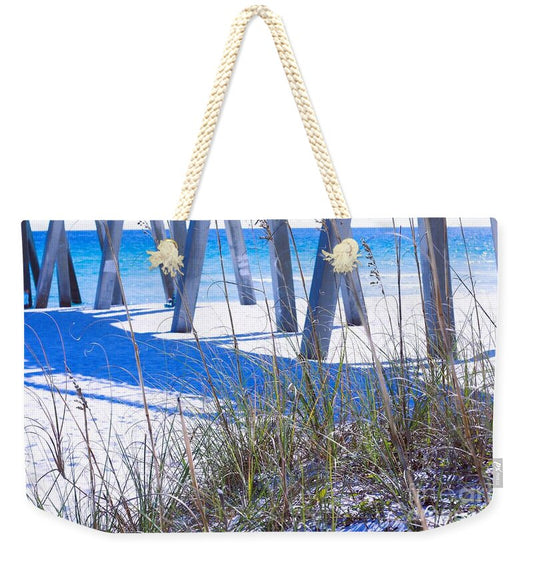 Navarre Beach Pier View - Weekender Tote Bag