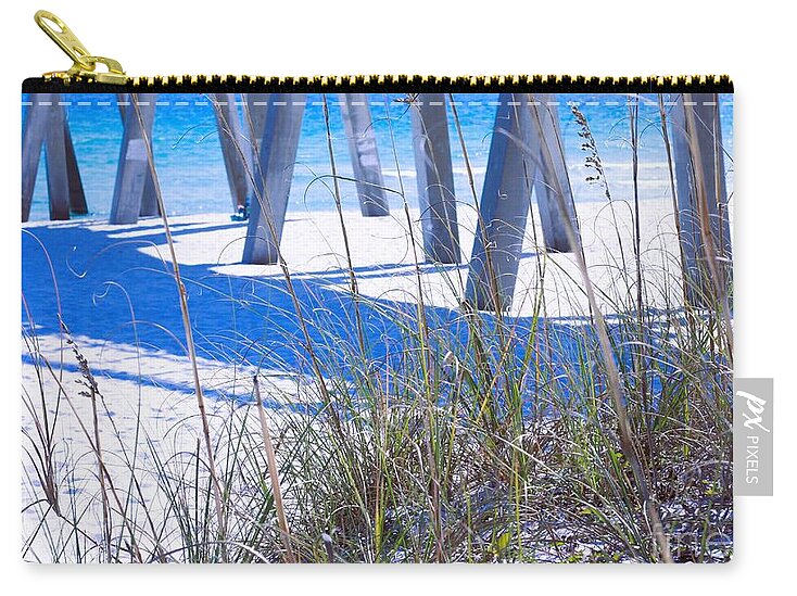 Navarre Beach Pier View - Zip Pouch
