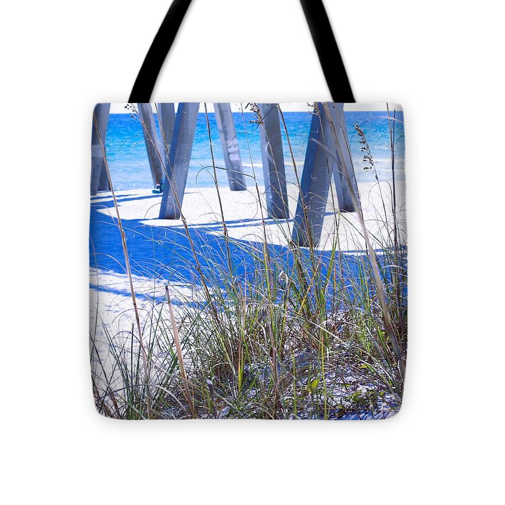 Navarre Beach Pier View - Tote Bag
