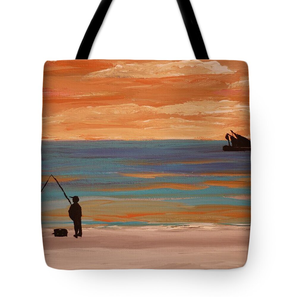 Serene Sunset by the Shore - Tote Bag