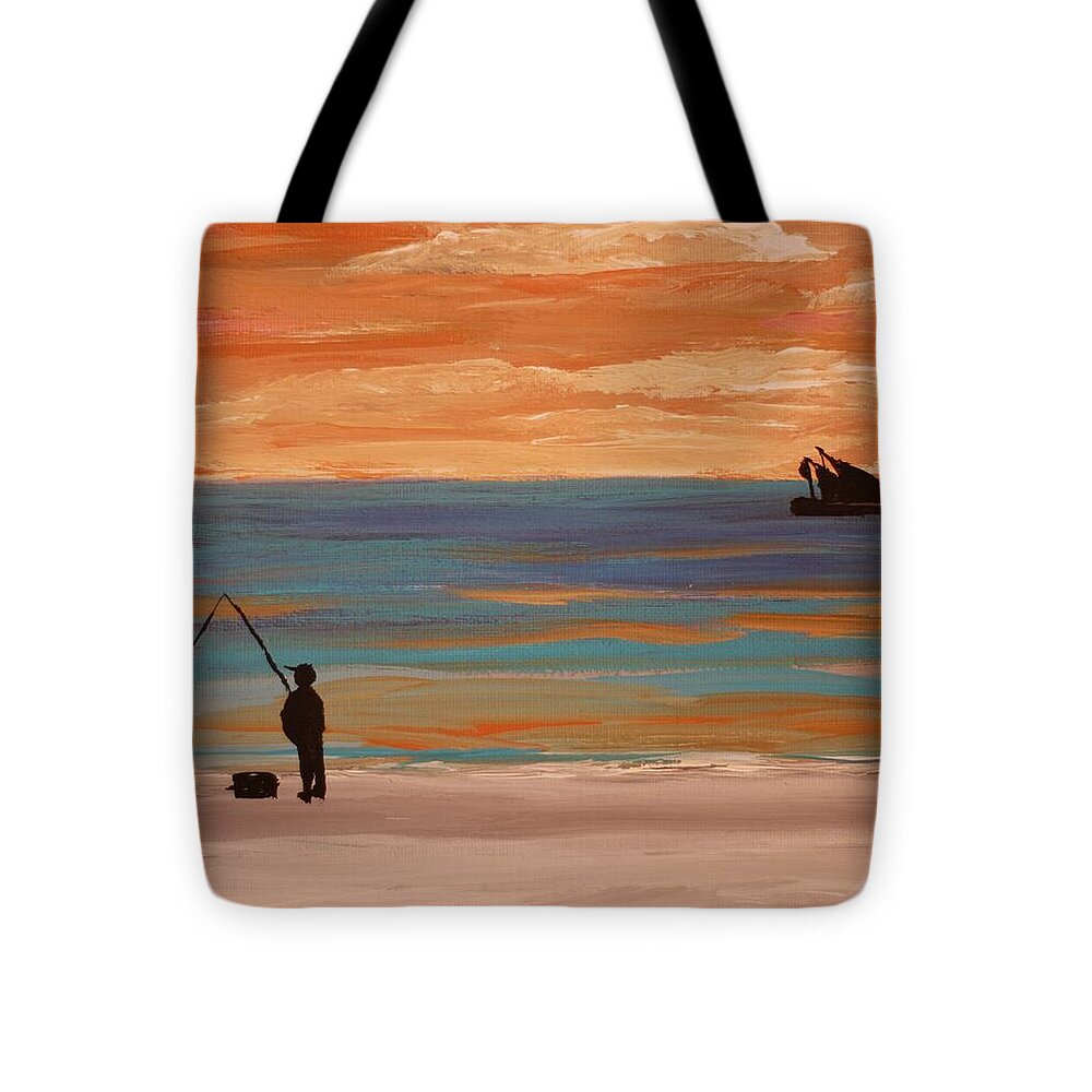 Serene Sunset by the Shore - Tote Bag