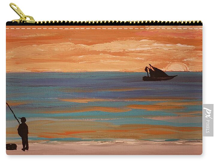 Serene Sunset by the Shore - Zip Pouch