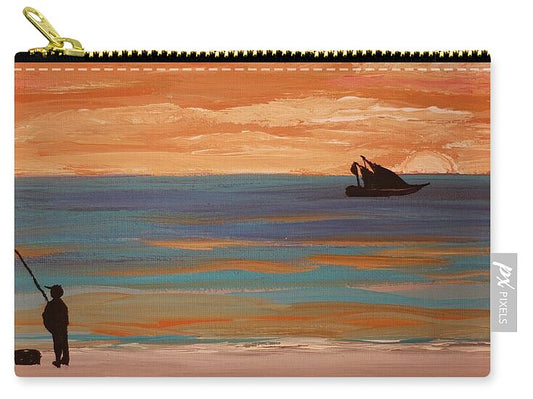 Serene Sunset by the Shore - Zip Pouch