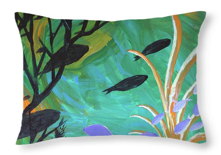 Shadow Fish - Throw Pillow