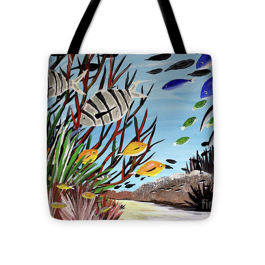 Sheep Head with Yellow Fish - Tote Bag
