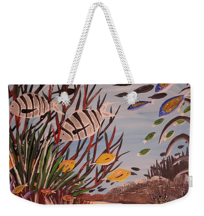 Sheep in Weeds - Weekender Tote Bag
