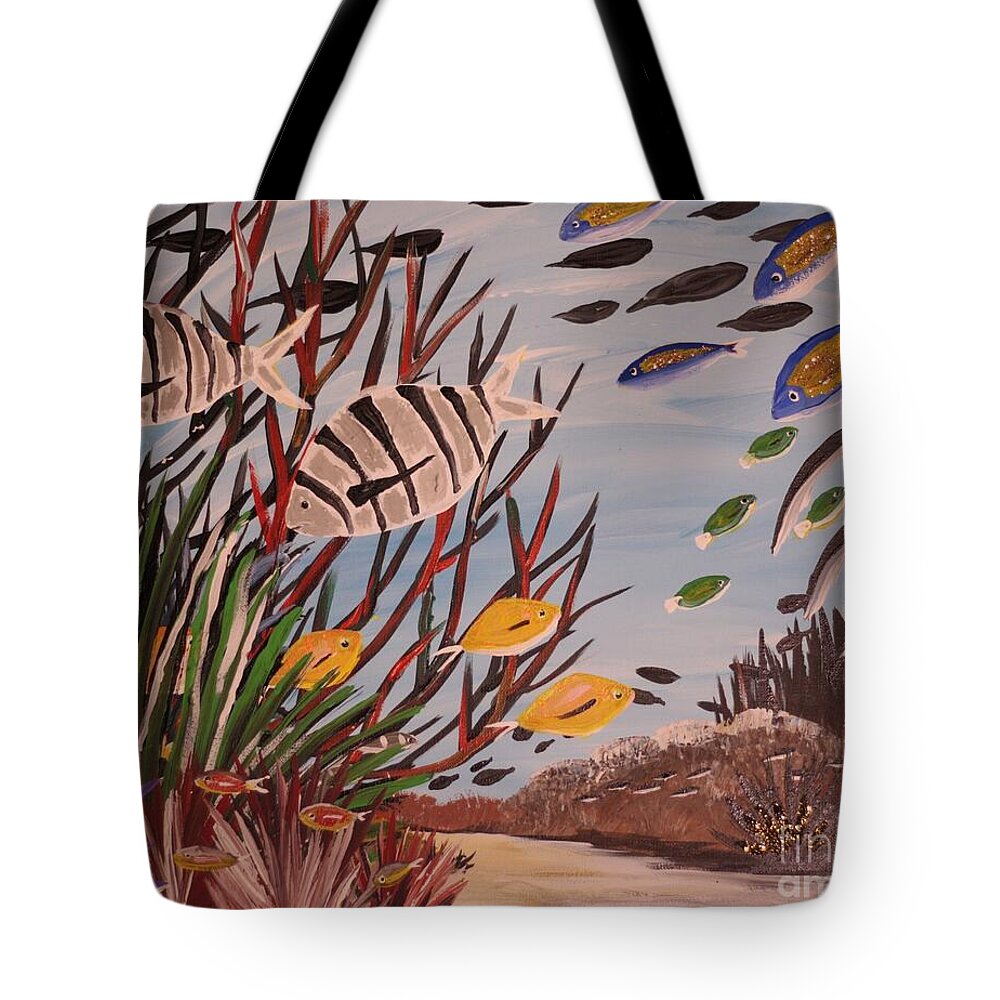 Sheep in Weeds - Tote Bag