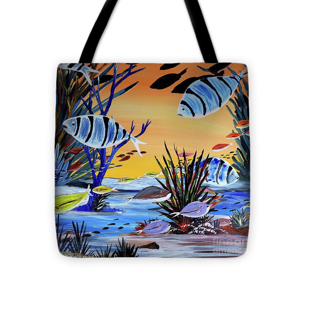 Sheephead and Bait Fish - Tote Bag