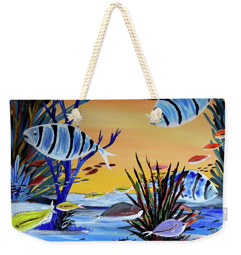 Sheephead and Bait Fish - Weekender Tote Bag