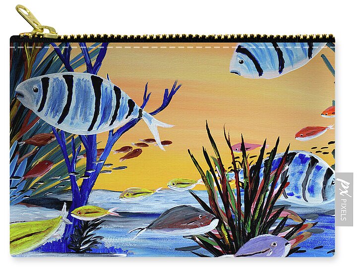 Sheephead and Bait Fish - Zip Pouch
