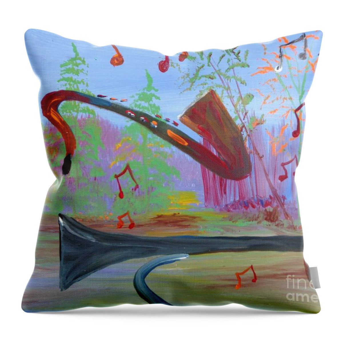 Singing Forest - Throw Pillow