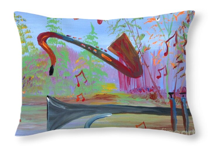 Singing Forest - Throw Pillow