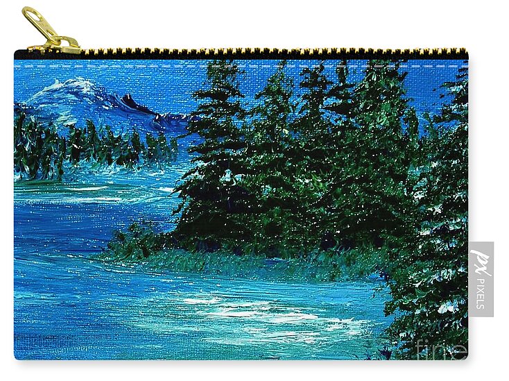 Snow In The Woods - Zip Pouch