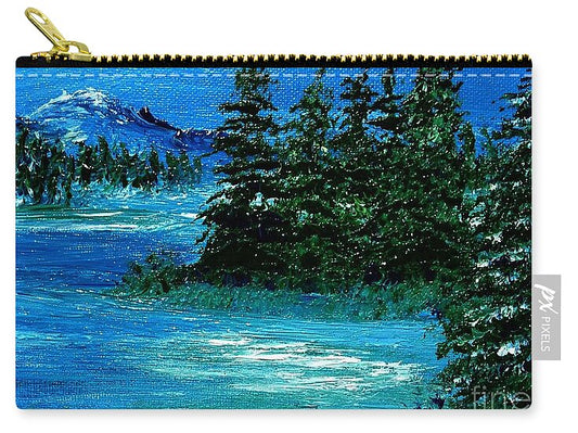 Snow In The Woods - Zip Pouch