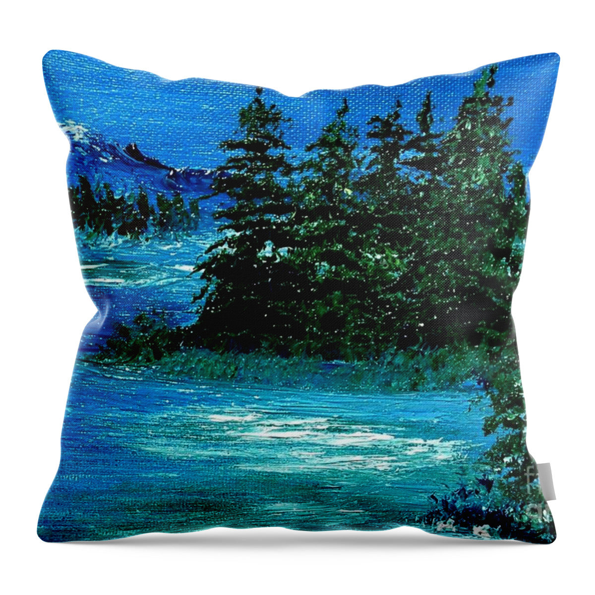Snow In The Woods - Throw Pillow