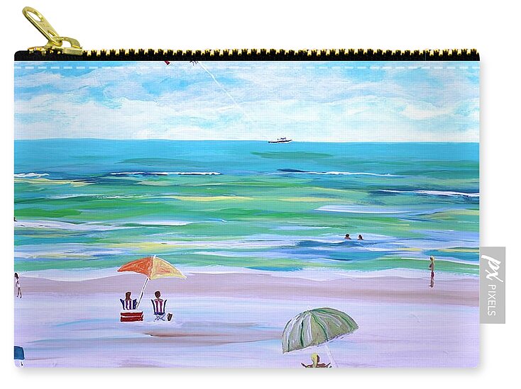 Sunny Beach Day with Parasailer - Zip Pouch