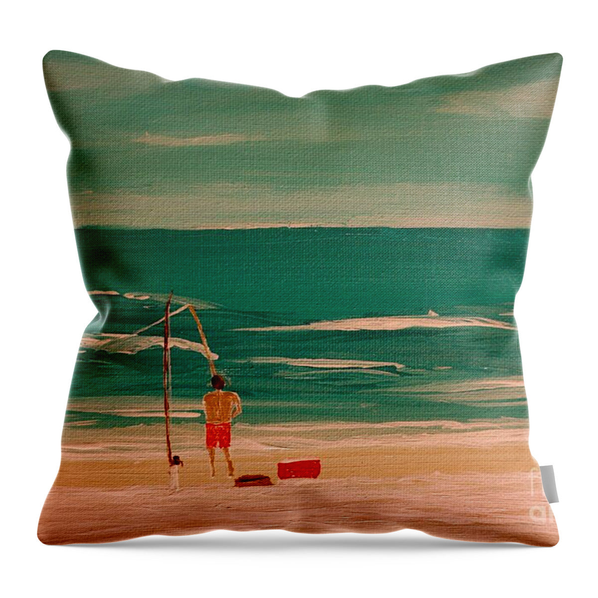 Surf Fishing - Throw Pillow