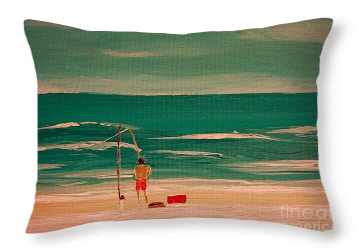 Surf Fishing - Throw Pillow